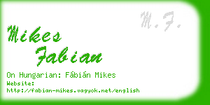 mikes fabian business card